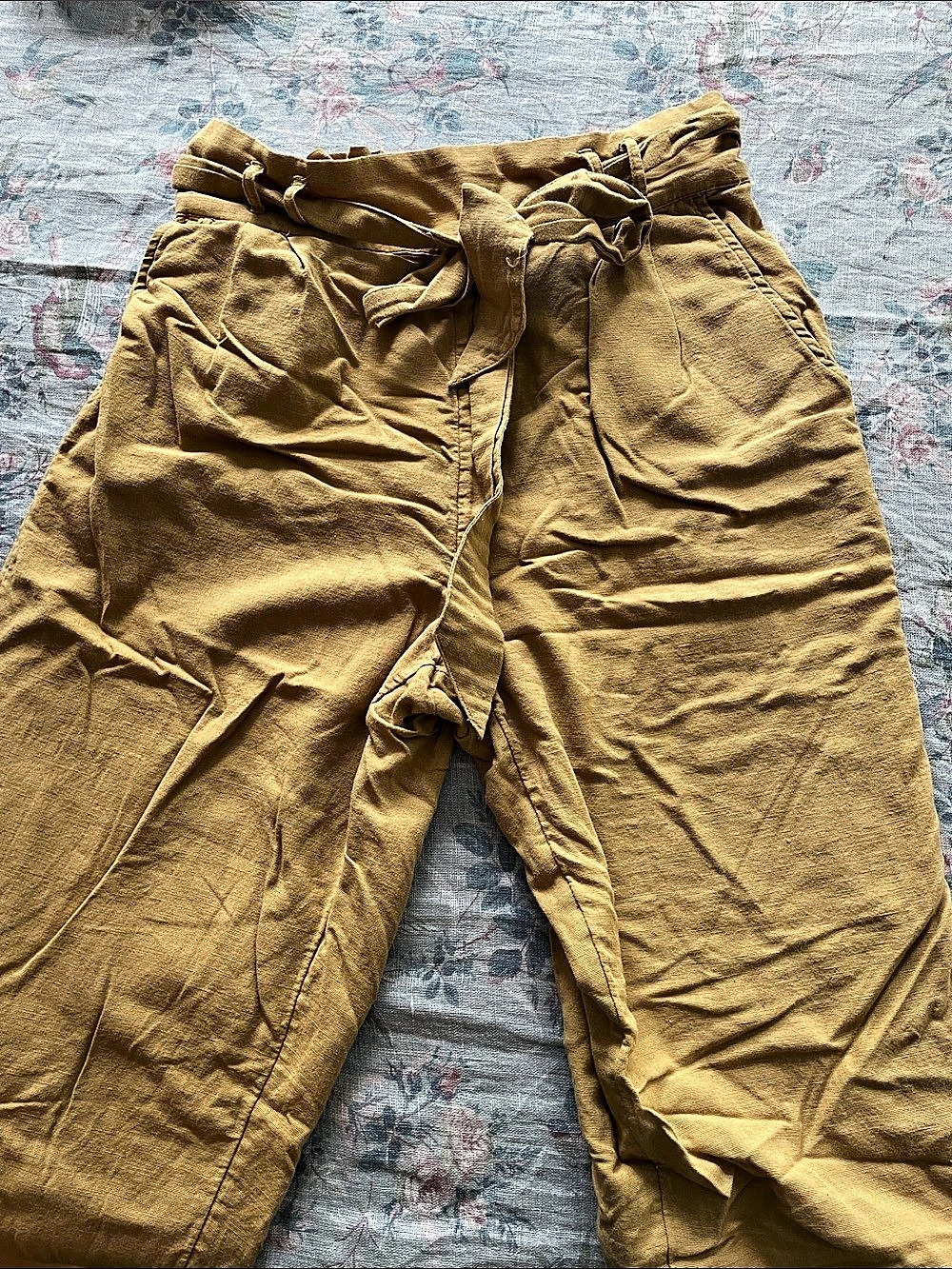 Women's dark mustard Drawstring Pants